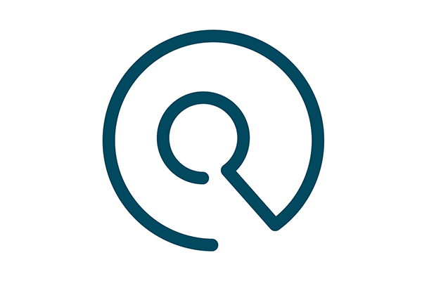 Magnifying glass icon blue