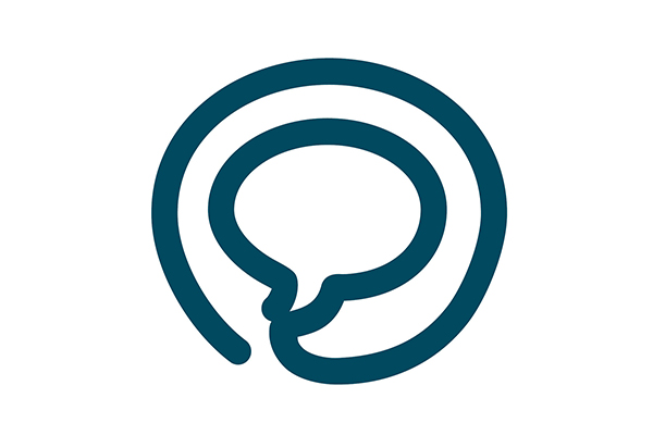 Speech bubble icon blue