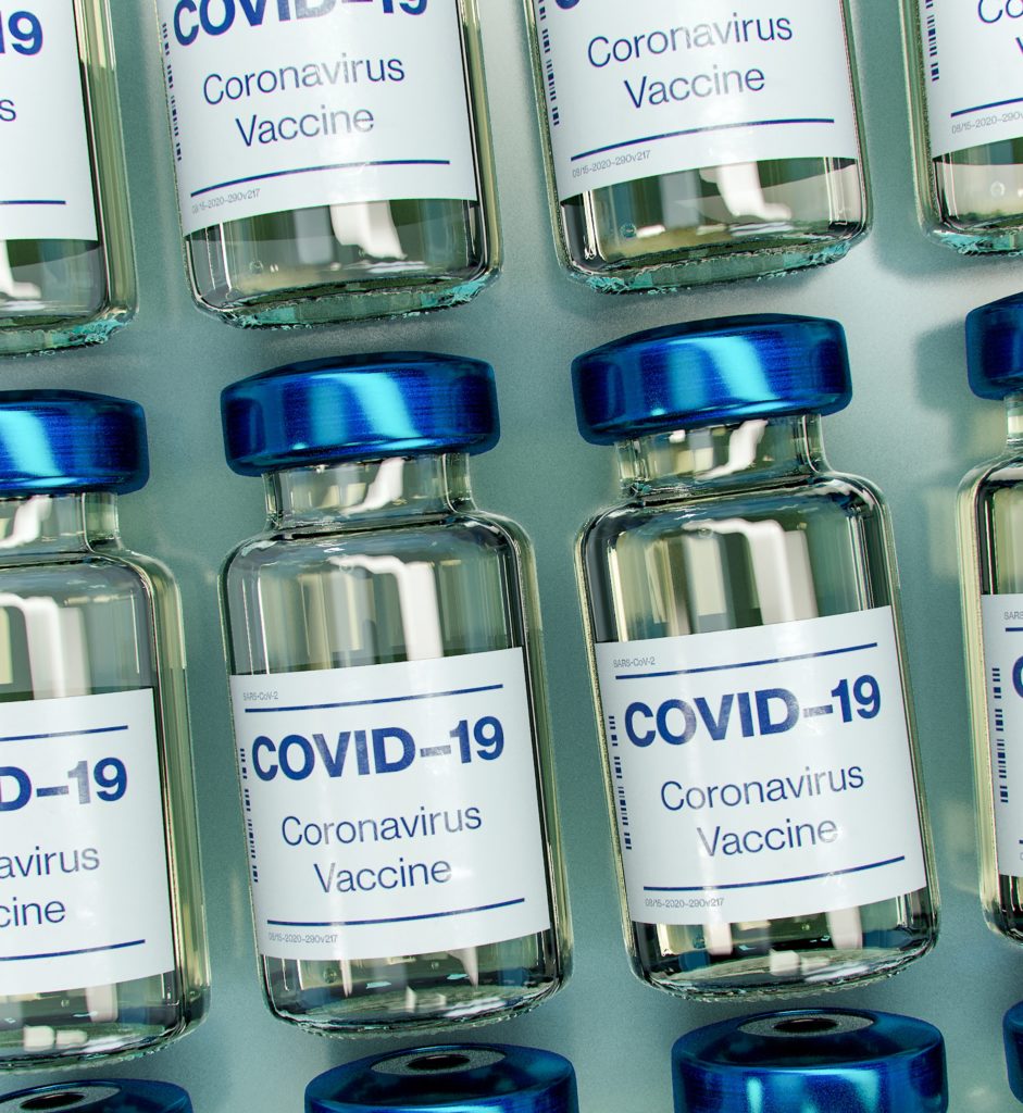 Covid vaccination bottles