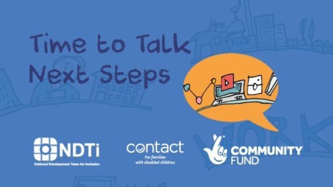 A blue banner for the Time to Talk Next Steps programme
