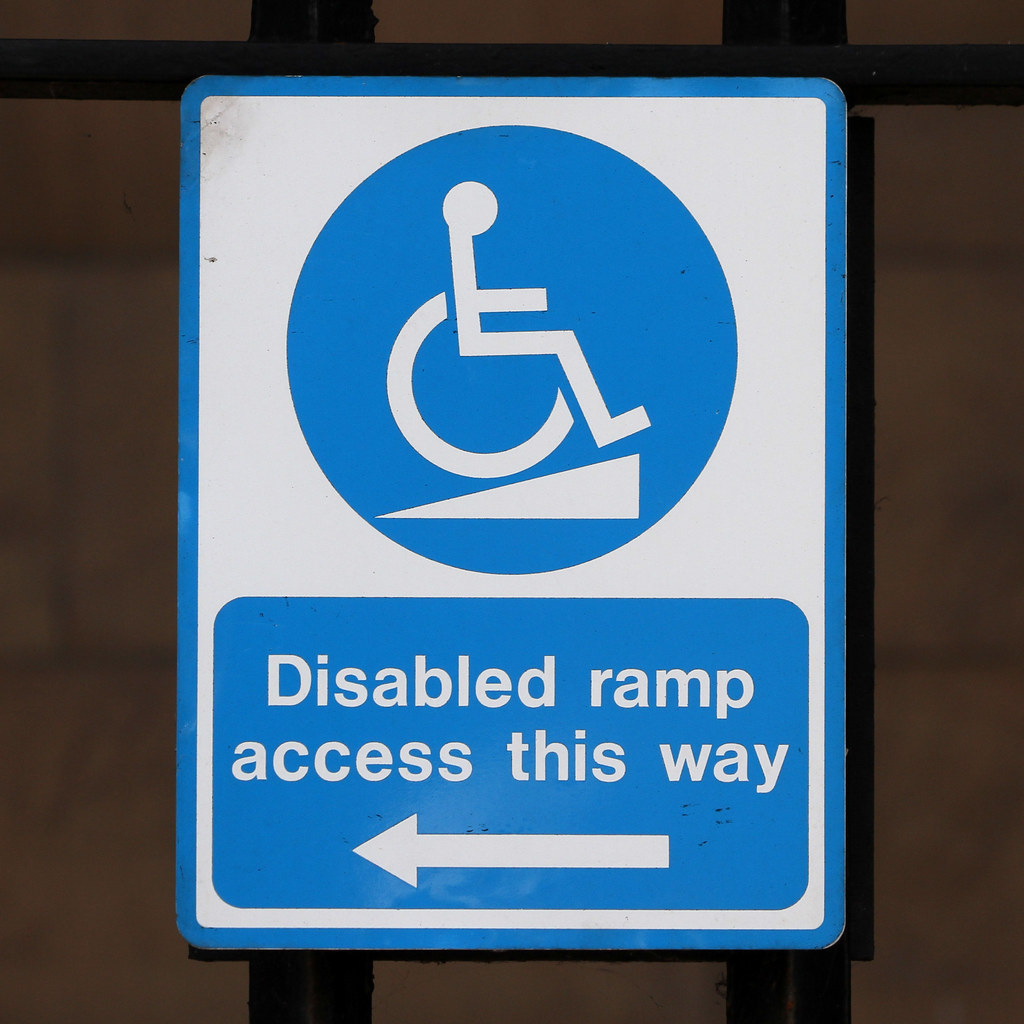 Disability ramp signage