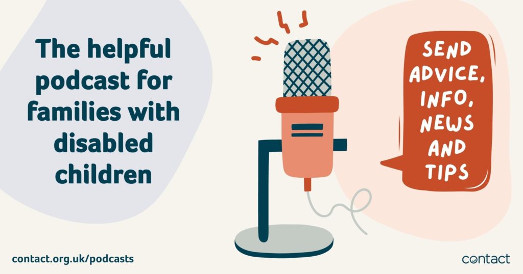 Graphic of a cartoon microphone with text saying 