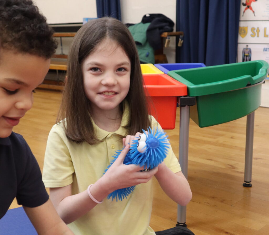 Children with Fledglings sensory toys at Alder Hey Children's hospital