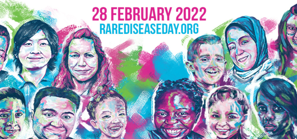 Illustration of lots of people in celebration of Rare Disease Day 2023