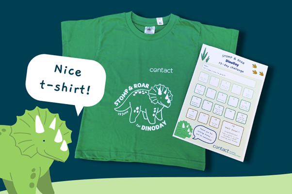 Photo of DinoDay 2023 t-shirt and activity planner