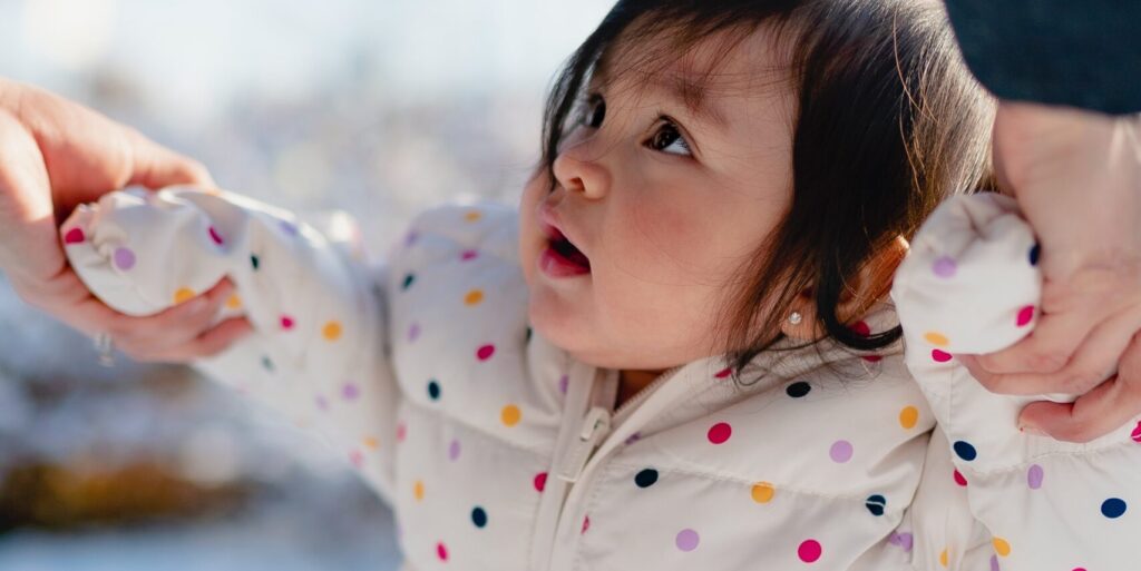 Child in winter outfit