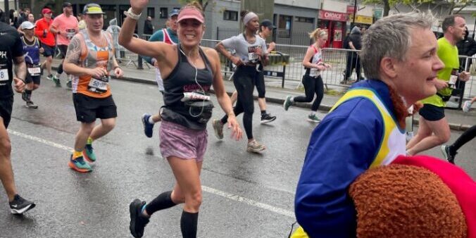 Contact supporter Caroline runs the London Marathon in 2023.