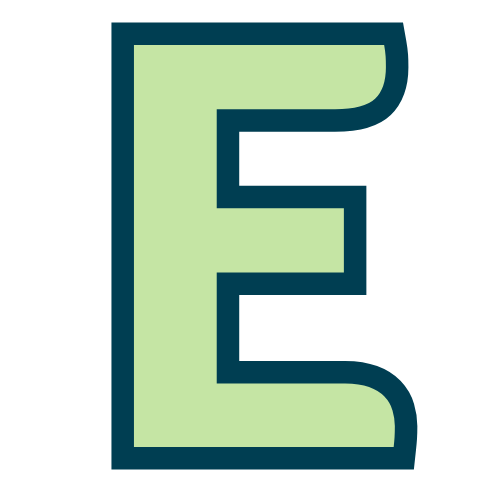 The letter "E"