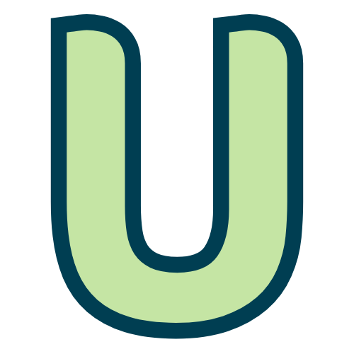 The letter "U"