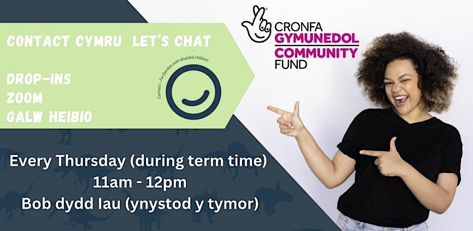 Web banner advertising Contact Cymru's online drop-in service