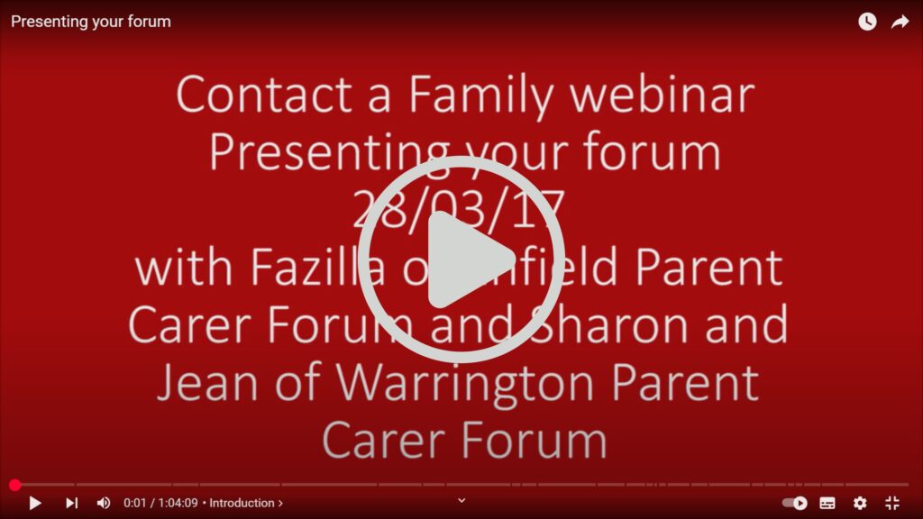 Presenting your forum with play button