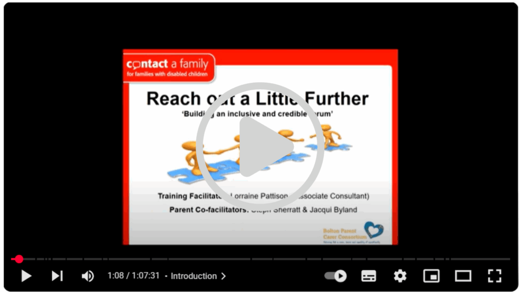 Reaching out a little further video screenshot with white play button