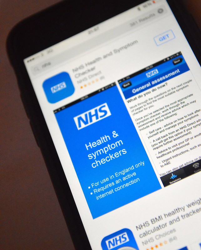 Screenshot of the NHS App on an iPhone