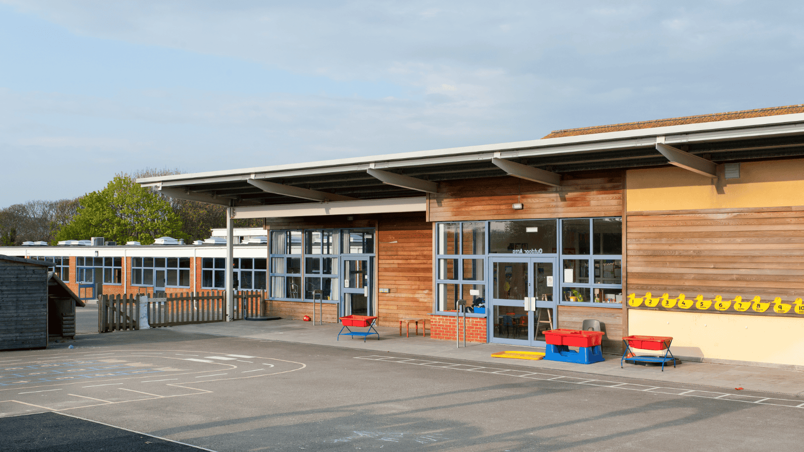 Primary school building and playground
