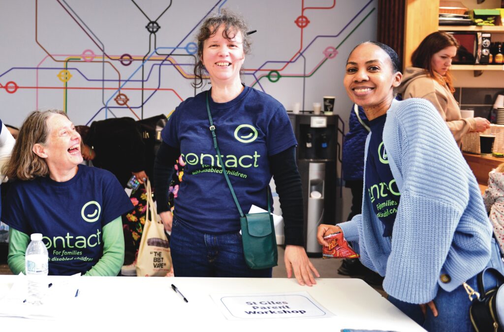 Contact staff attending a parent workshop event